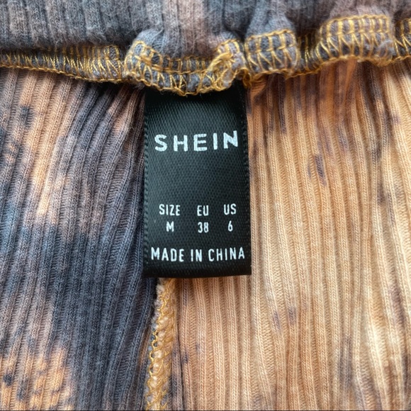 Shein Knot Waist Bleached Tie Dye Shorts Size Medium 6 - Picture 6 of 8